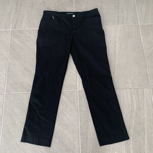 Lauren Ralph Lauren Womens Black Straight Leg Slacks Size 8P Petites 97% Cotton